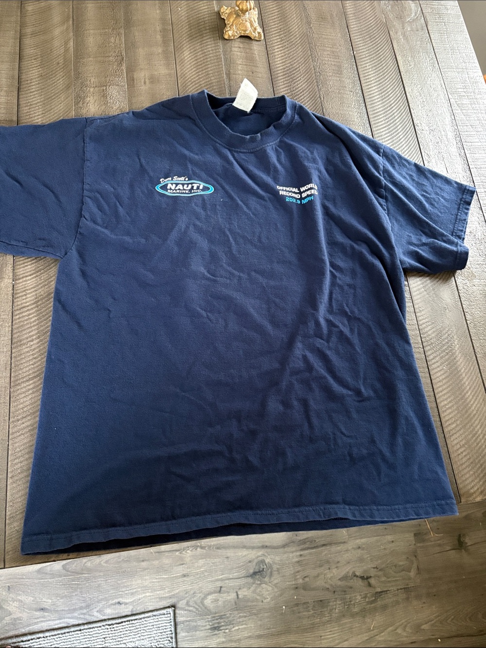 Hanes Navy Short-Sleeve Logo T-Shirt